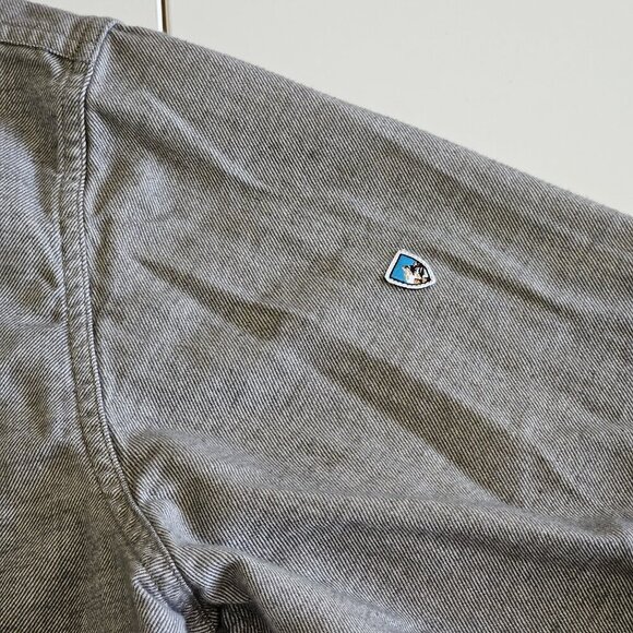 Kuhl Shirt Mens XL Gray Flannel Descendr LS Pockets Jack Links Snaks Patch 7244 - Picture 11 of 16